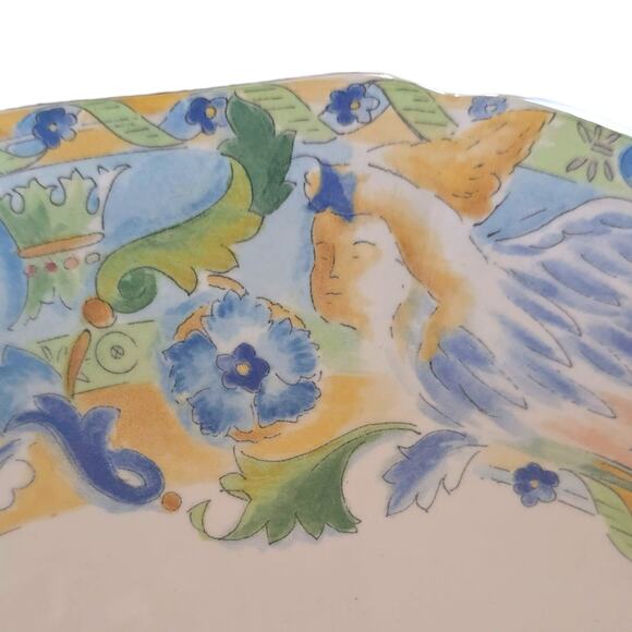 Raphael by Faiencerie De Gien Handled Cake Plate DISCONTINUED DAMAGED - Picture 5 of 8